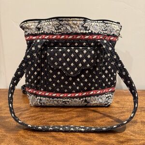 Vera Bradley Petite Villager Classic Black Pattern Vintage Y2K Paisley Quilted